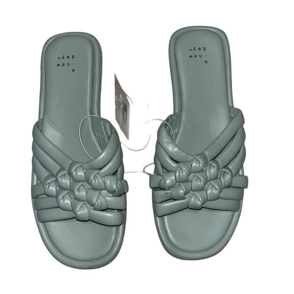 A New Day Dulce Padded Knot Slide Sandals Light Blue Size 6 - Picture 2 of 7